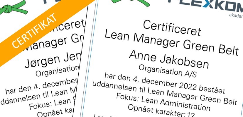 Lean Manager Green Belt Certifikat