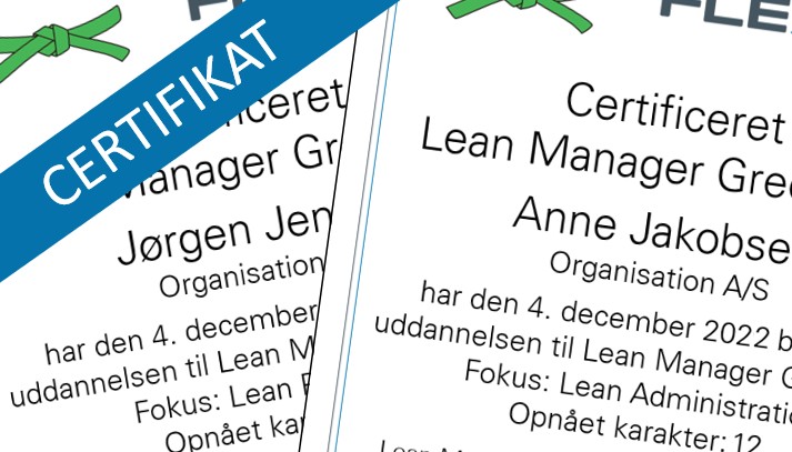 Lean Manager Green Belt Uddannelsescertifikat